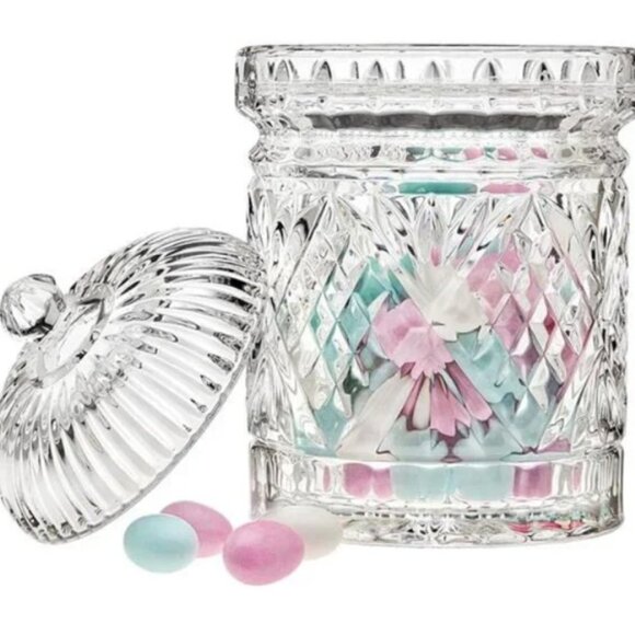Godinger Crystal Dublin Collection Biscuit Barrel Storage Canister Jar - Picture 3 of 5